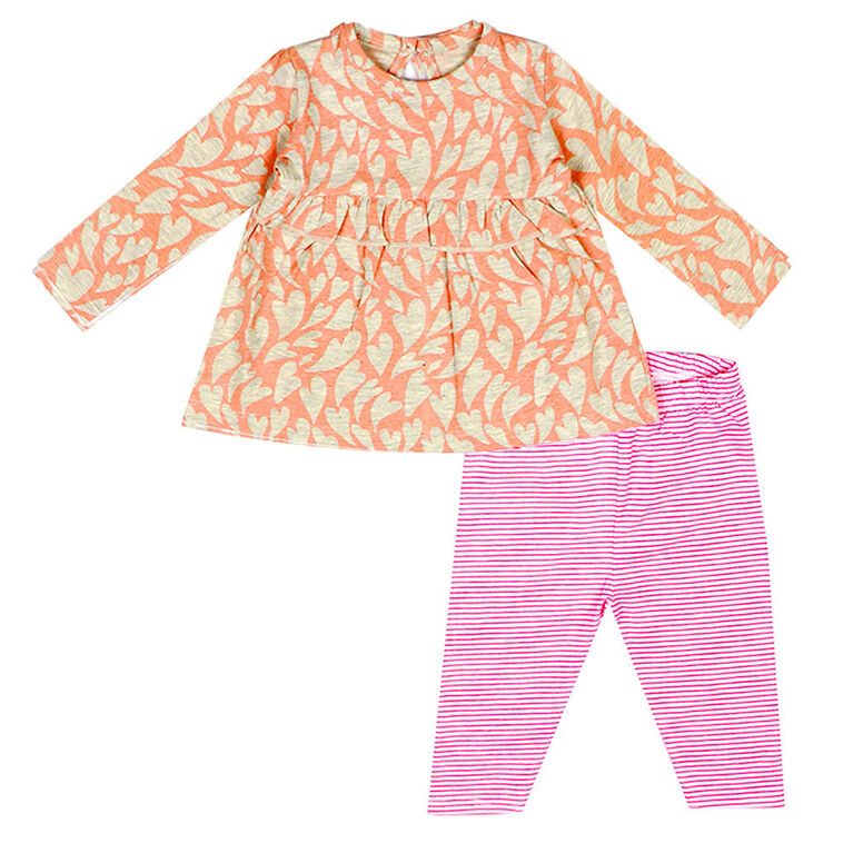 earth by art & eden - Marissa Dress Set 2-Piece Set - Cream Heather Multi, 24 Months