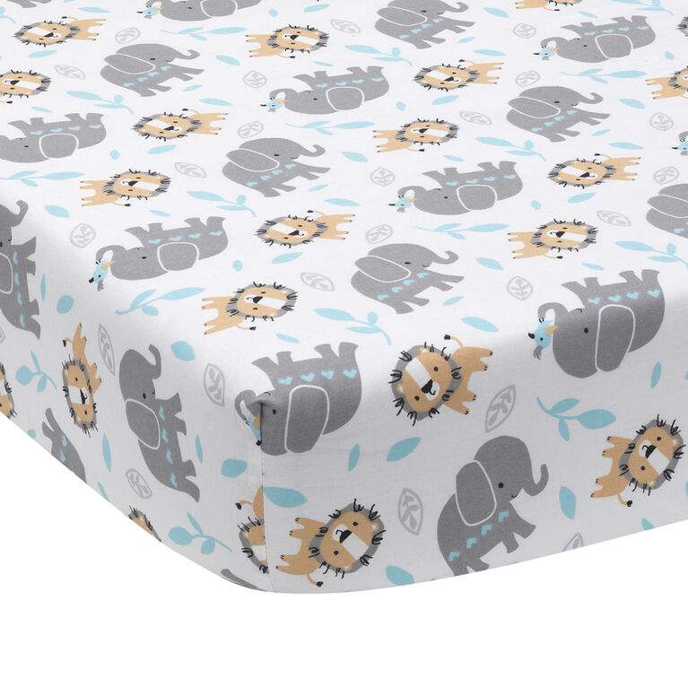 Bedtime Originals - Jungle Fun Fitted Crib Sheet - Multicolor