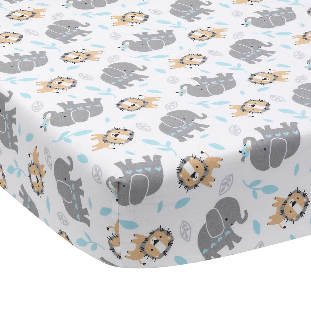 Bedtime Originals Jungle Fun 3 Piece Crib Bedding Set Gray