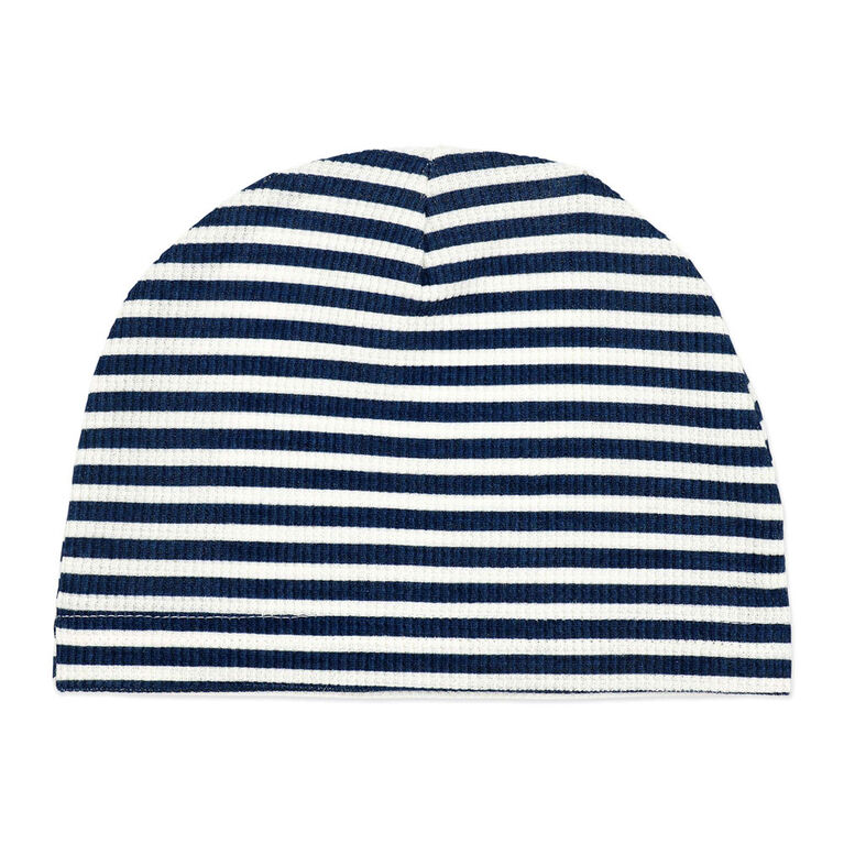 Baby Mode Ensemble 3 pièces pantalon et chapeau gaufré : Animal safari bleu 6 mois