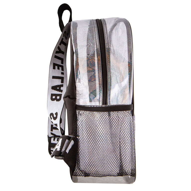 Fashion Angels Sac à dos en damier et patch Holo transparent