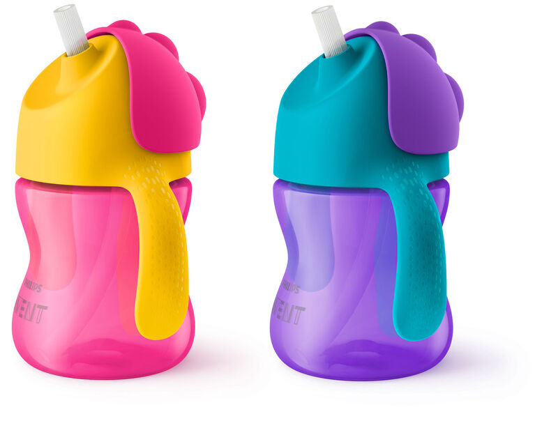 Mon Gobelet A Paille Courbee De Philips Avent 0 Ml 2 Pq Rose Violet Scf790 22 Babies R Us Canada