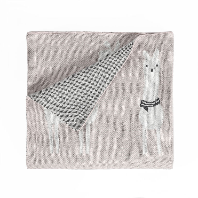 Baby's First by Nemcor Cotton Knit Baby Blanket, Llama