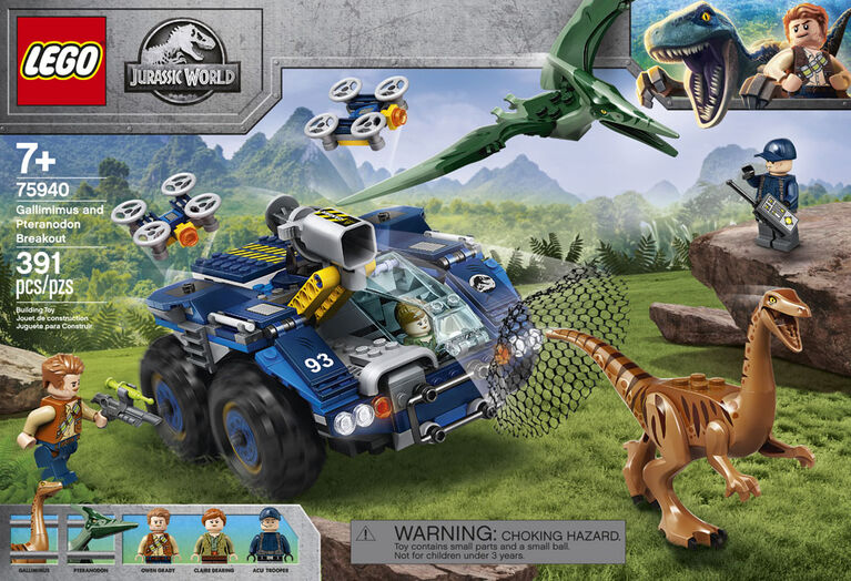 LEGO Jurassic World L'évasion du Gallimimus et du Ptéranodon 75940