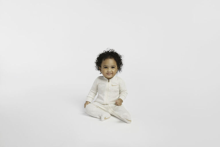 Nike Coverall - Pale Ivory Heather -Size 9M
