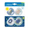 Advantage Pacifier Stage 1 Blue 4 Pack