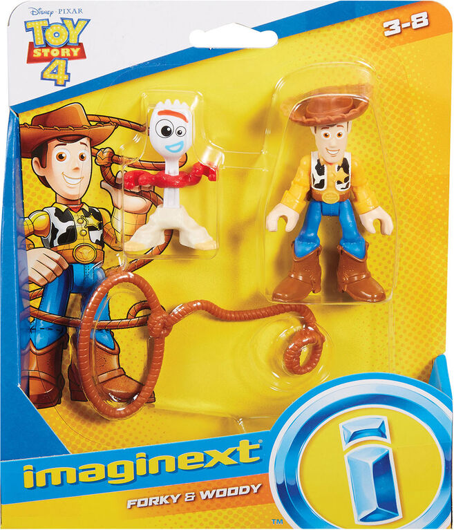 Imaginext Disney Pixar Toy Story 4 Pack de 2 Figurines Woody et Fourchette