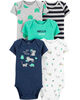 Carter's 5-Pack Short-Sleeve Bodysuits Multi-Color - 24 Months