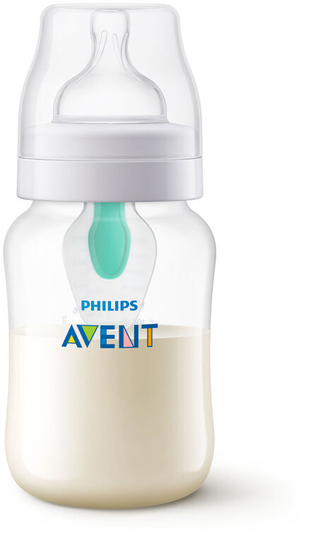 Ensemble-cadeau d'accessoires essentiels avec biberons anticoliques Philips Avent munis du système de ventilation AirFree.