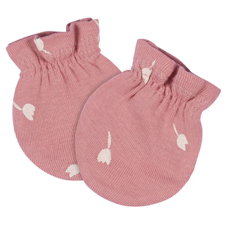 Gerber Childrenswear - Ensemble Bonnet + Mitaines 4 Pi&egrave;ces Appley Sweet - 0-6M
