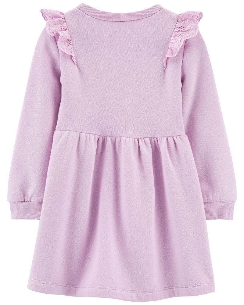 Carter s Long Sleeve Fleece Dress Purple 3T Babies R Us Canada