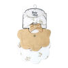 Baby Mode Signature 4 Piece Bib & Headbands: Tan Folliage