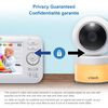 VTech VM5463 Moniteur vidéo numérique pour bébé de 5 po avec caméra panoramique et inclinable, lumière incandescente au plafond et veilleuse, (blanc)