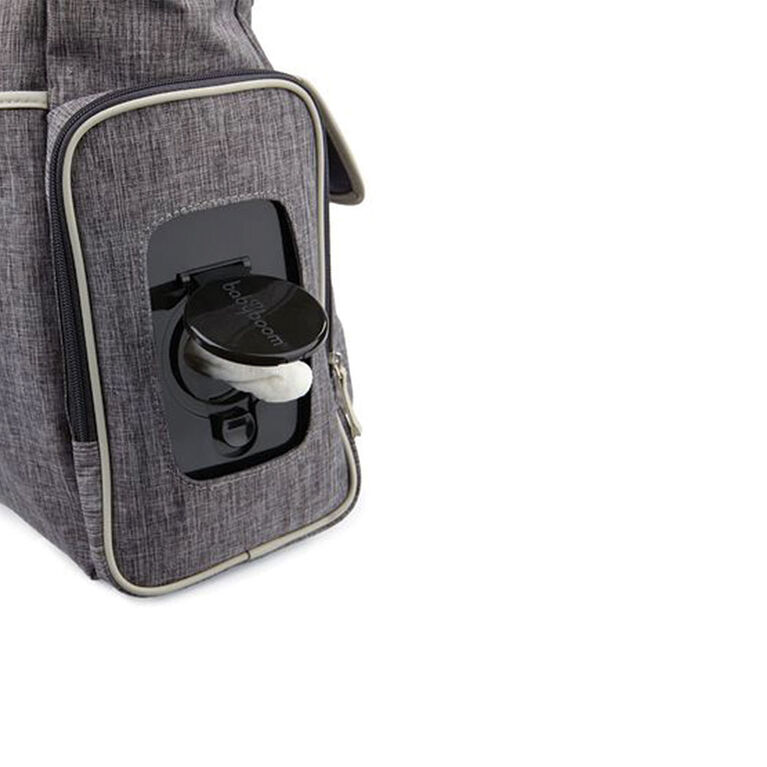 Baby Boom Places and Spaces Satchel Diaper Bag - Cross Hatch with Cream Trim