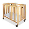 Foundations wood compact folding crib - natural finish