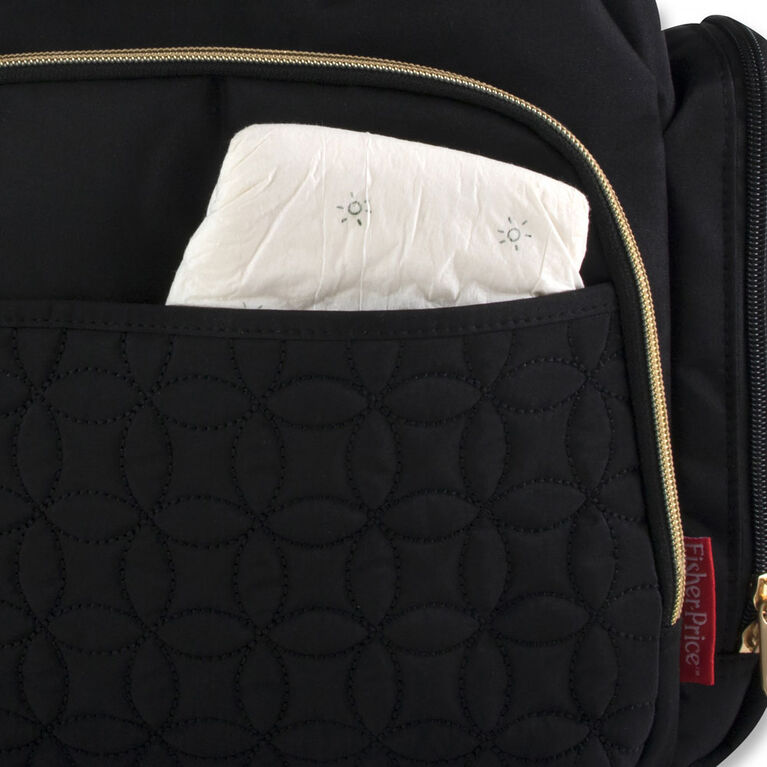 Fisher Price Avery Quilted Backpack - Black