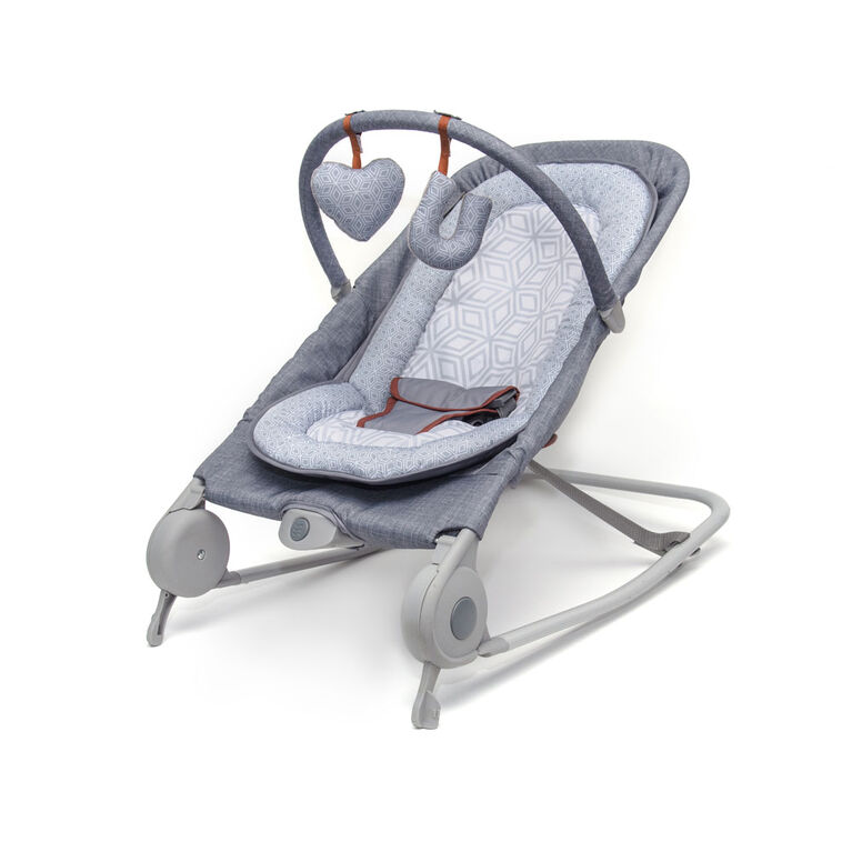 2-In-1 Bouncer Rocker Duo Heather Grey