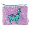 Style Lab Magic Sequin Pouch - Llama Drama