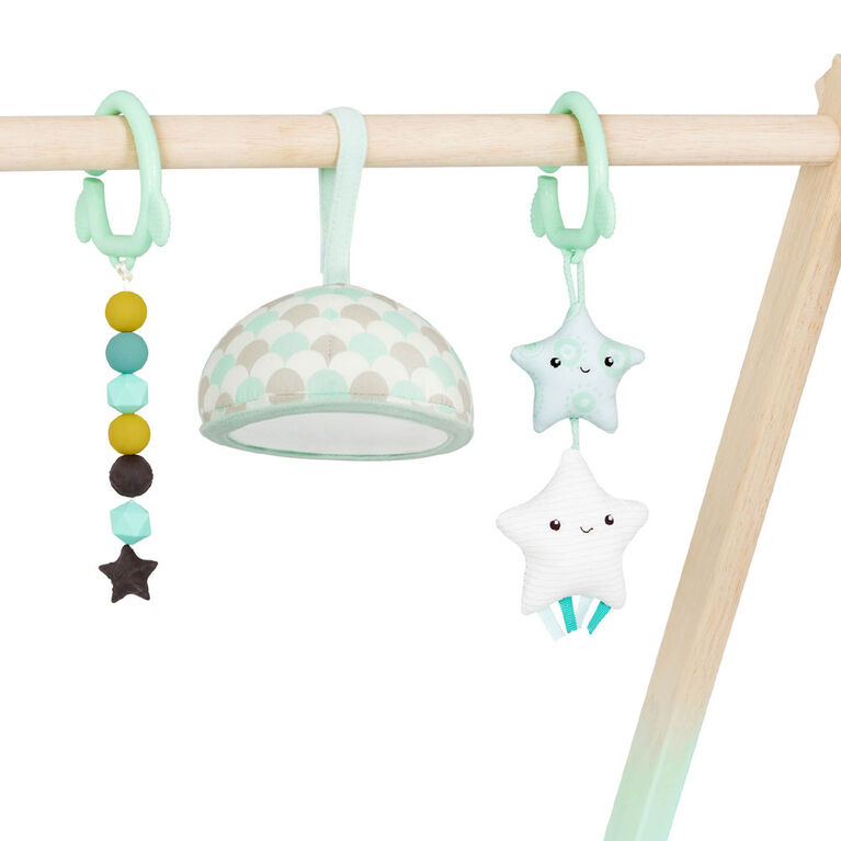 B. toys, Starry Sky, Wooden Baby Play Gym