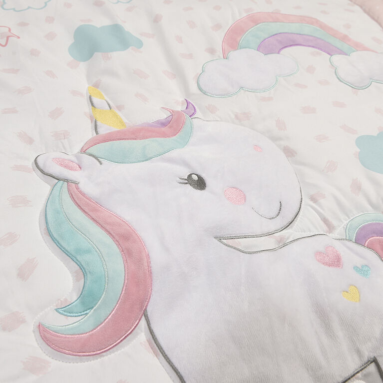 Baby's First by Nemcor 4-Piece Nursery Bedding Set, Rainbow Skies