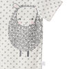 Just Born Baby Girls' 4-Pack Organic Short Sleeve Onesies Bodysuits - Lil' Lamb 12 months
