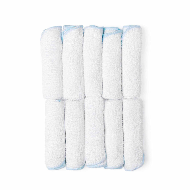 Necessities By Tendertyme 10-Pack Washcloth: Blue