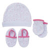 Koala Baby bonnet, mitaines et chaussons Rose