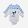 Disney Mickey Mouse 2 Piece Bodysuit Set Blue  0M