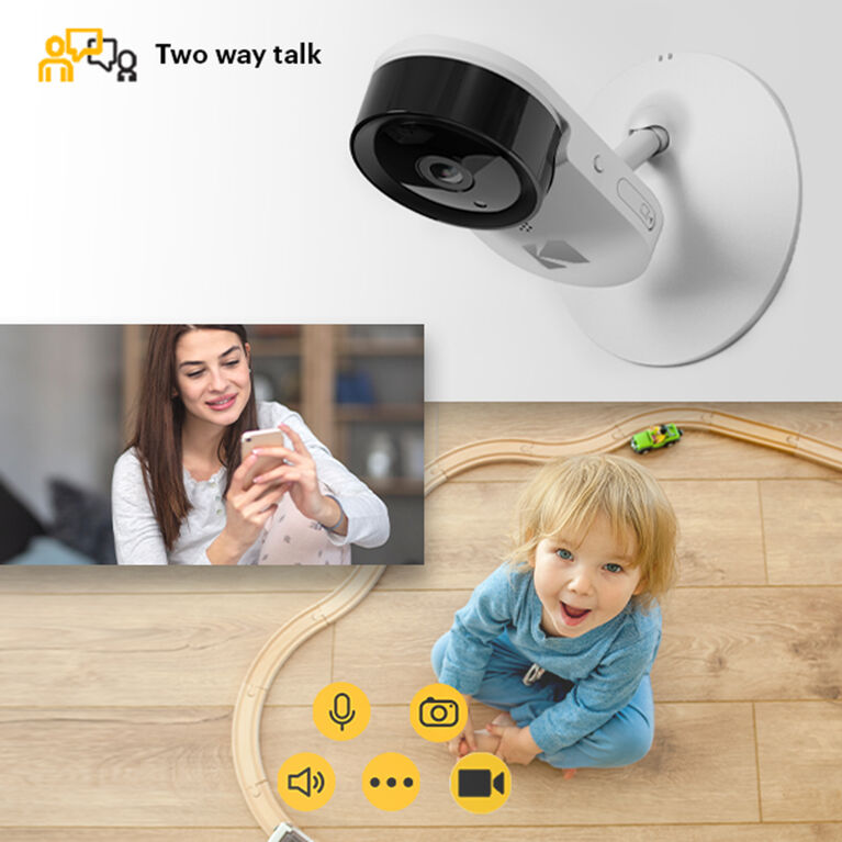 Kodak Cherish C520 Wifi Video Baby Monitor With Above-The-Crib View, Parent Unit For Constant Monitoring And Phone App For Quick Check-Ins