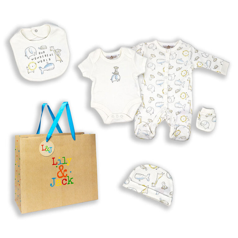 Lily & Jack Uni 5 Piece   Wonderful World 3-6M