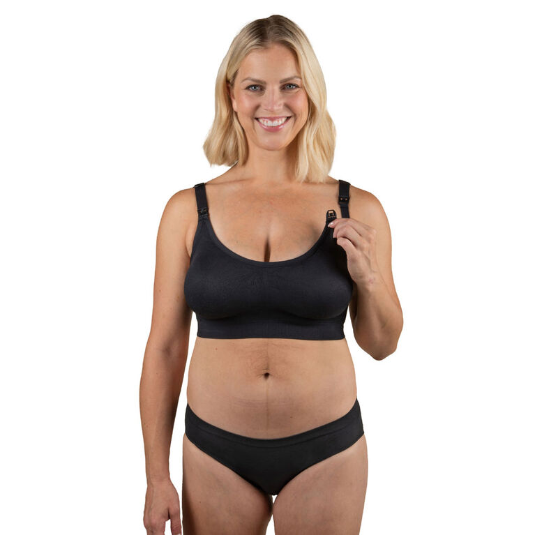 Beaucoup Soutien-gorge d'allaitement/Tire-lait portable mains-libres - M - Noir