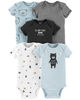 Carter's 5-Pack Bodysuits - Charcoal, Newborn