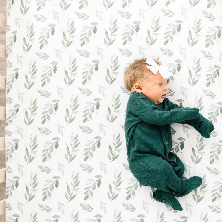 Fern Premium Crib Sheet