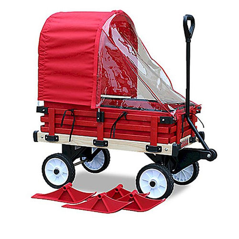 Chariot à jouets de luxe Millside, 2 places, tout-petits et enfants, rouge