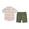 7 For All Mankind 2 Piece Twill Short Set, Khaki, 24M
