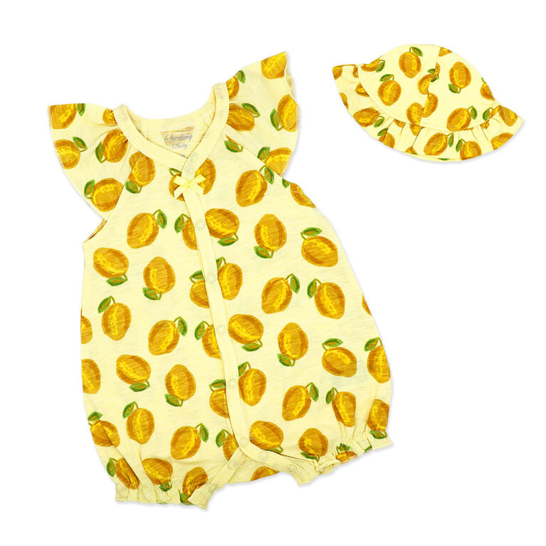 Sterling Baby 2 Piece Romper: Lemon