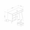 Kodali Computer Desk Natural Wood