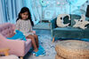 NightBuddies Light-Up Eyes Slippers Plush Dolphin Turquoise