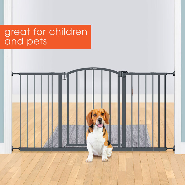 Extra Wide Decor Safety Gate Grey