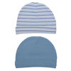 Koala Baby 2 Pack Baby Hats -  Blue Stripes