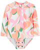 Carter's Floral One Piece Rashguard