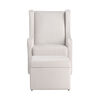Lennox Glider Swivel with Storage Ottoman Luca Cream