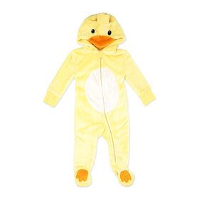 Baby Mode Landau en polaire à capuche : Canard Jaune 3M