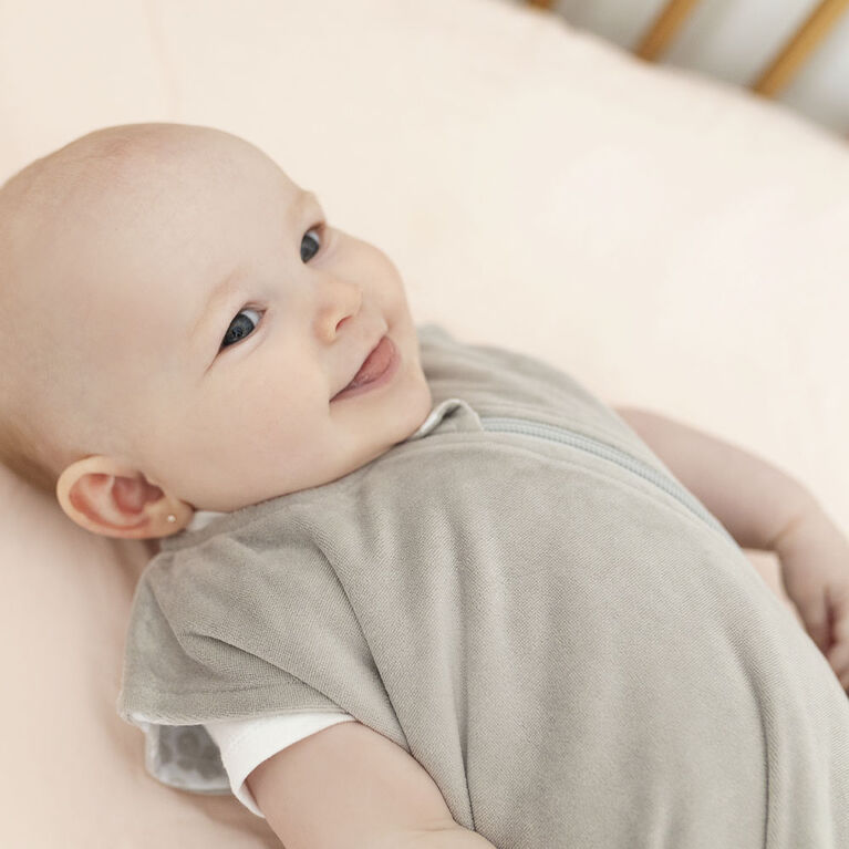 Perlimpinpin- Sac de nuit en Velour-TAUPE (2,5 TOG) - 6-18 mois