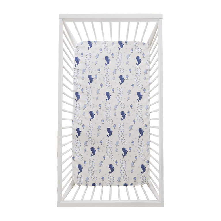 Drap-housse Boho Bay Sealife pour lit de bébé