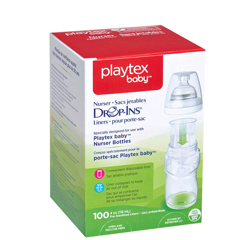 Playtex Baby Natural Nurser Bottle Liners - 4oz - 100ct