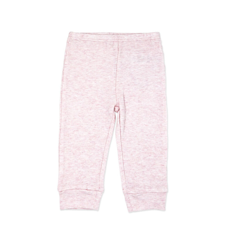Naturelle 2 Piece Cuffed Pant Set: Pink 3M