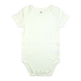 Baby Mode Body &agrave; manches courtes : vert uni pour 3M