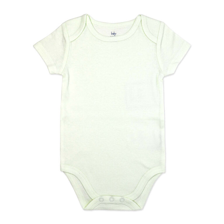 Baby Mode Body &agrave; manches courtes : vert uni pour 3M