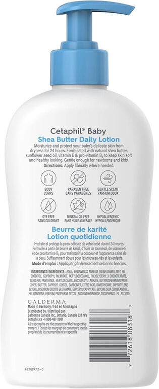 Cetaphil Baby Beurre de karité Lotion quotidienne 400ml